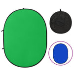 2 in 1 Oval Studio Background Screen Green and Blue 200x150 cm 190250