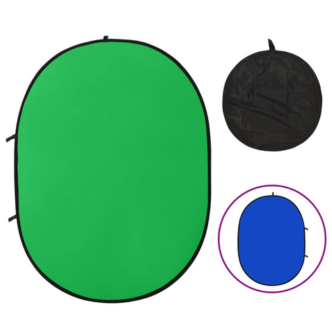 2 in 1 Oval Studio Background Screen Green and Blue 200x150 cm 190250