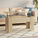 Coffee Table Sonoma Oak 101x49x52 cm Engineered Wood 809686