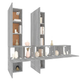 7 Piece TV Cabinet Set Grey Sonoma Engineered Wood 3120297