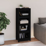 Book Cabinet Black 50x35x125.5 cm Solid Wood Pine 821713