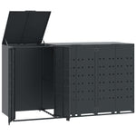 Wheelie Bin Storage for 3 Bins Anthracite 207x79x117 cm Steel 3279983