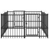 Outdoor Dog Playpen Black 192 x 192 x 100 cm Steel 3467734