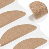 Stair Mats Self-adhesive 30 pcs Beige 56x17x3 cm 3365895