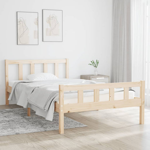Bed Frame without Mattress Solid Wood 100x200 cm 810669