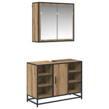 Bathroom Furniture Set 2 pcs Artisan Oak Engineered Wood 3402460