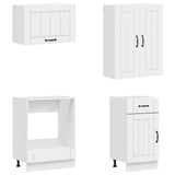 Kitchen Unit LUCCA 8 pcs High Gloss White Engineered Wood 3438147