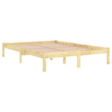 809997 Bed Frame without Mattress Solid Wood 140x190 cm