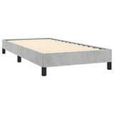 Bed Frame without Mattress Light Grey 100x190 cm Twin Velvet 347000