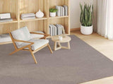 Indoor Rug LUGO Cream and Taupe 120 x 120 cm Polyester 42022707