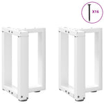 ZNTS Coffee Table Legs T-Shaped 2 pcs White 38x25x cm Steel 4013025