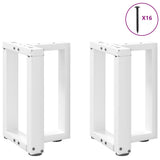 ZNTS Coffee Table Legs T-Shaped 2 pcs White 38x25x cm Steel 4013025