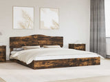 Storage Bed with Drawer Smoked Oak 180 x 200 cm Engineered Wood 3413482