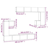 Wall-mounted TV Cabinet White Engineered Wood 3114590