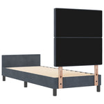 ZNTS Bed Frame Dark Grey 80x200 cm Velvet 3344838