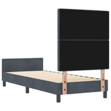 ZNTS Bed Frame Dark Grey 80x200 cm Velvet 3344838