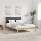 Bed frame Brown and dark grey 150 x 200 cm Solid pine wood 3394374