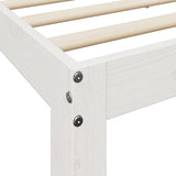 Bookcase Bed without Mattress White 120x190 cm Small Double Solid Wood Pine 3324401