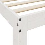 Bookcase Bed without Mattress White 135x190 cm Double Solid Wood Pine 3324398