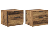 Bedside Cabinet 2 pcs Old Wood 45 x 39 x 50cm Engineered Wood 880507