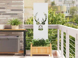 Garden Privacy Screen White 32 x 140 cm Cold-rolled steel 876260
