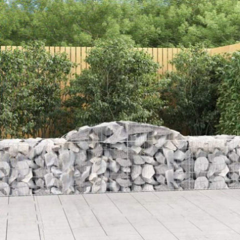 Arched Gabion Baskets 15 pcs 300x50x60/80 cm Galvanised Iron 3146677