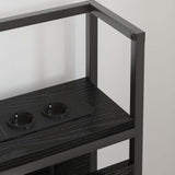 Storage Headboard with Shelf Black oak 80 cm Engineered wood 859615