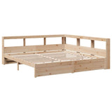 Bookcase Bed without Mattress 200x200 cm Solid Wood Pine 3324344