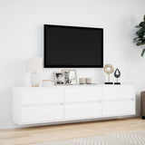 TV Wall Cabinet with LED White 180x31x45 cm 3307933