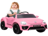 Volkswagen Beetle Licensed 12V Ride on Car w/ Remote Control, Suspension Wheels, Soft Start, Lights, T3398P348454