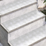 Stair Tread Rectangular 4 pcs Silver 75 x 25 cm Aluminium 4104278