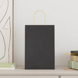Paper Bags 250 pcs with Handles Black 21x11x31 cm 4101644