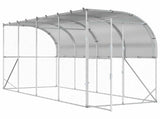 Against Wall Chicken Coop Silver 400 x 100 x 215 cm 3434706