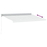 Retractable Awning Anthracite and White 3.5x2.5 m Fabric&Aluminium 3216124