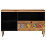 TV Cabinet with Drawer Natural 80 x 33 x 46 cm Solid Mango Wood 4018277