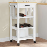 Kitchen Trolley MONZA 48x40x88.5 cm Solid Wood Pine 376081