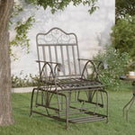 Glider Bench 61 cm Black Steel 318834