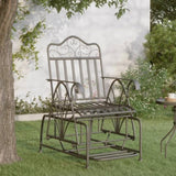 Glider Bench 61 cm Black Steel 318834