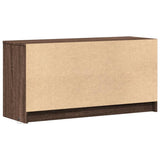 TV Cabinet with LED Brown Oak 100x34x50 cm Engineered Wood 852221