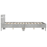 Bed Frame with LED without Mattress Concrete Grey 120x190 cm Small Double 3207577