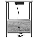 Bedside Cabinet with Drawer 2 pcs Grey Sonoma 42 x 41 x 56 cm 859437