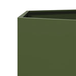 ZNTS Garden Planter 2 pcs Olive Green Hexagon 46x40x45 cm Steel 851115