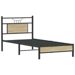 Bed Frame without Mattress Sonoma Oak 90x200 cm Engineered Wood 4106937
