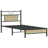 Bed Frame without Mattress Sonoma Oak 90x200 cm Engineered Wood 4106937