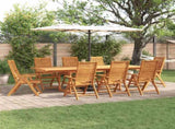 Garden Dining Set Folding 9 pcs Brown Solid Acacia Wood 3375725