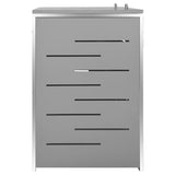 Double Wheelie Bin Shed 138x77.5x112.5 cm Stainless Steel 149559