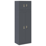 Storage Cabinet 2 pcs Anthracite 60 x 40 x 180 cm Steel 3438701