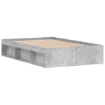 ZNTS Bed Frame without Mattress Concrete Grey 120x200 cm 3203855