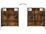 Bathroom Mirror Cabinet Smoked Oak 40 x 10.5 x 60.5 cm 889027