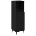 Bathroom Furniture Set 3 pcs Black Oak 30 x 30 x 190 cm 3333096